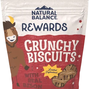 Natural Balance Pet Foods Rewards Crunchy Biscuits Small Breed Dog Treats Bison & Sweet Potato 14 oz
