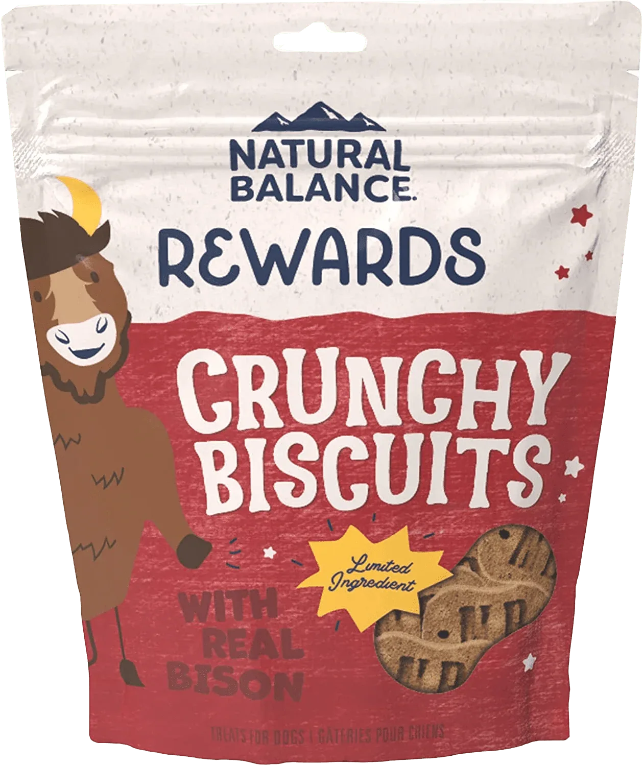 Natural Balance Pet Foods Rewards Crunchy Biscuits Small Breed Dog Treats Bison & Sweet Potato 14 oz