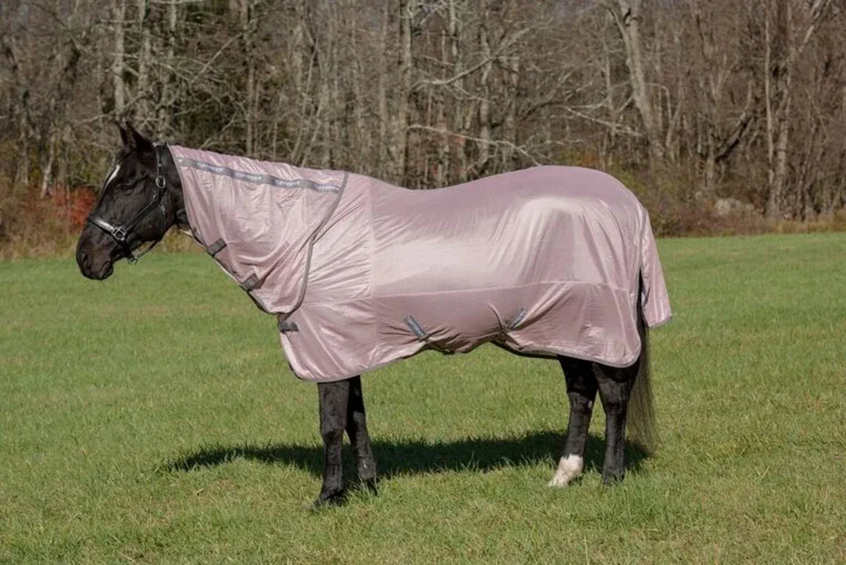 TuffRider Comfy Mesh Combo Neck Fly Sheet, Adobe Rose, 69 - Image 2