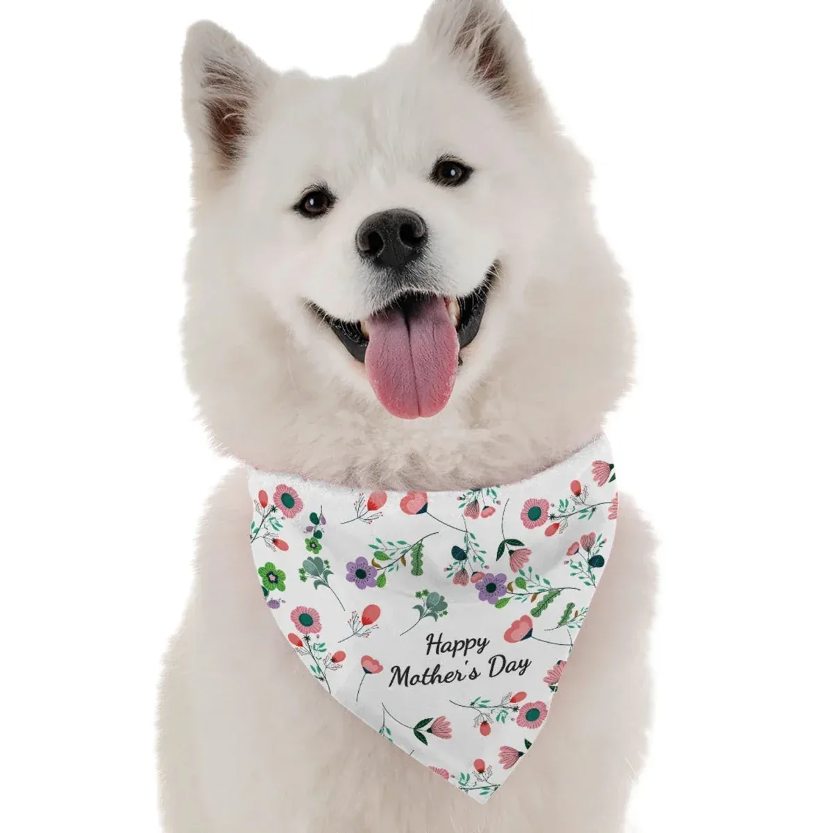 BanDoggie Happy Mother's Day Dog Bandana - Holiday Print Microfiber Pet Bandana