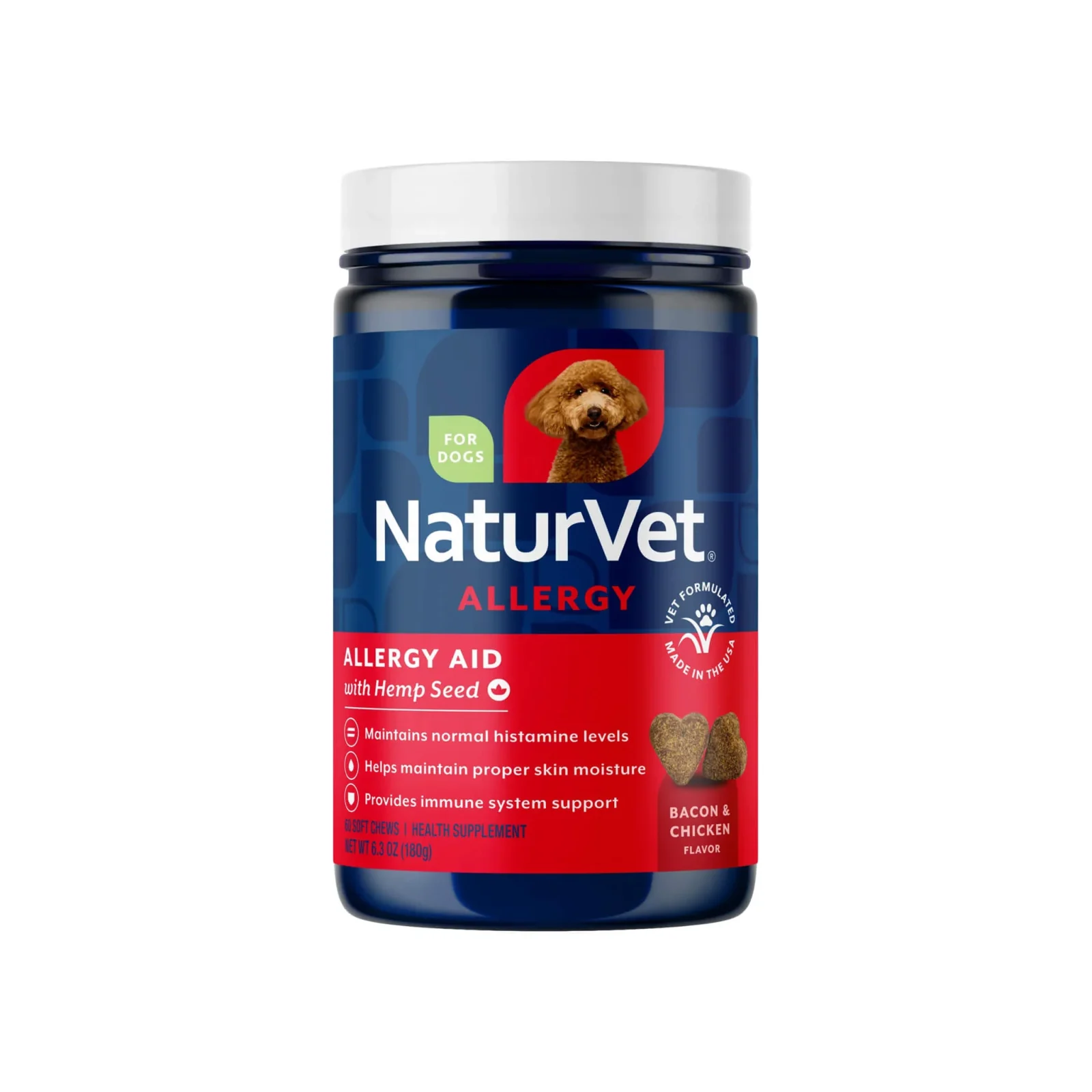 NaturVet Aller-911 Allergy Aid Soft Chews for Dogs - Image 2