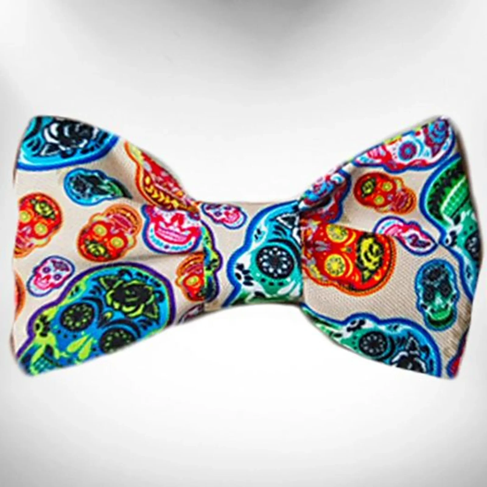 Day of the Dead Dog Bow Tie - Walk-e-Woo Sugar Skull Design
