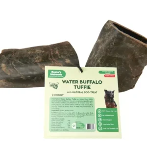 WATER BUFFALO HORN TUFFIE- 100% Natural Dog Treat & Chews, Grain-Free, Gluten-Free, Dog Chewing Dental Toys, 7.5 oz each, Case of 2