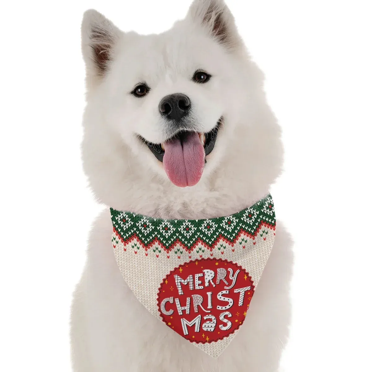 BanDoggie Ugly Xmas Sweater Dog Bandana - Soft Microfiber Christmas Pet Bandana, Made in USA