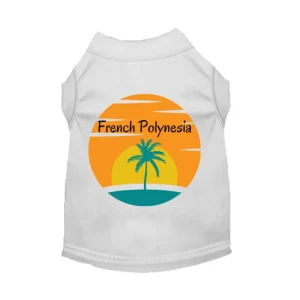 French Polynesia Dog Shirt - Tropical Sleeveless Dog Tee by Bark Fifth Avenue
