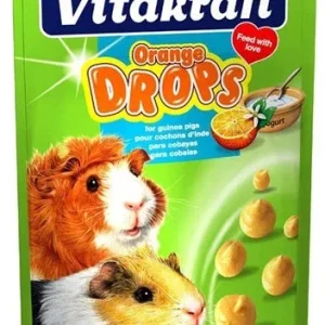 Vitakraft Drops with Orange Treat for Guinea Pigs, 5.3 oz