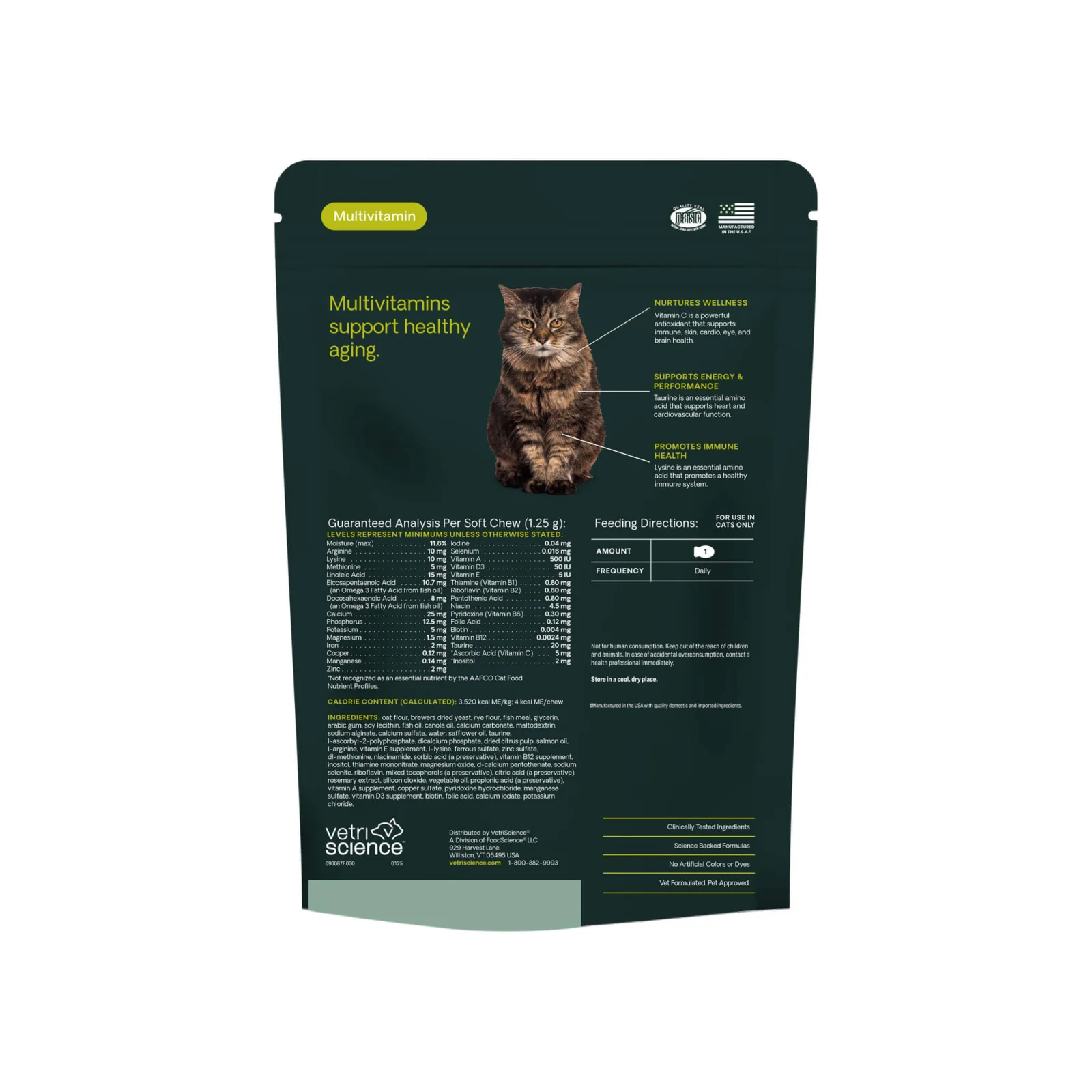 VetriScience Senior 27+ Active Health Multi Vitamin for Senior Cats - Image 2