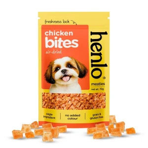 Henlo High Protein Air Dried Chicken Bites Dog Treats