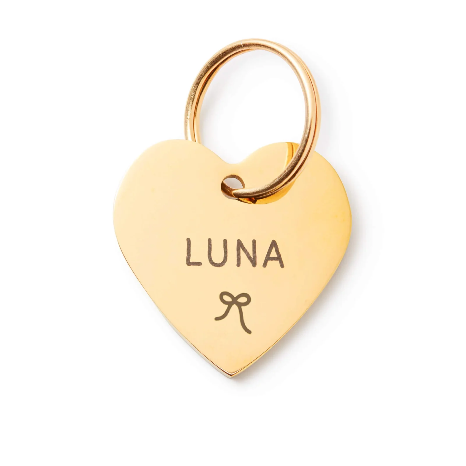 Heart Pet ID Tag: Bow Icon