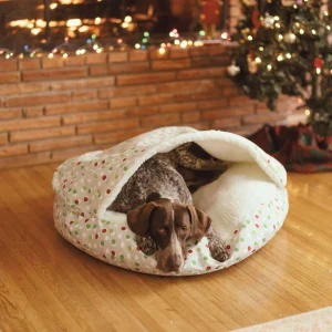 Luxury Orthopedic Cozy Cave® Dog Bed – Holiday Collection