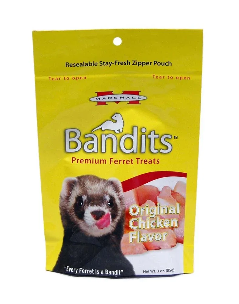 Marshall Pet Products Bandits Ferret Treat Original Chicken, 3 oz