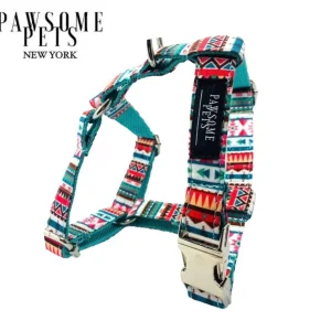 Pawsome Pets Step-in Cat Harness, Tropical Print for Easy & Secure Walks