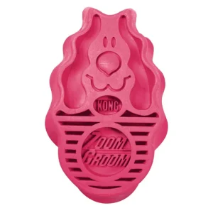 Kong Zoom Groom Raspberry Brush for Dogs