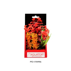 AquaTop Vibrant Wild Plant, Red, 6 in