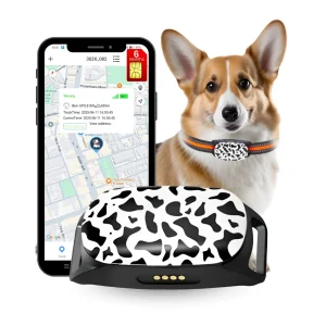 FeTaca G61 Smart 4G GPS Waterproof Collar Tracker with 12months Free Tracking & App Subscription for Dogs and Cats (White)