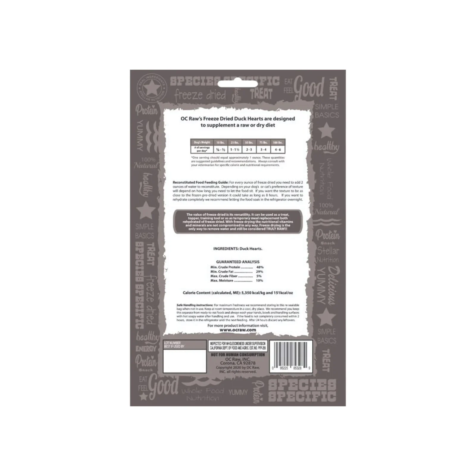 OC Raw Freeze Dried Single Ingredient Dog Treats - Image 2