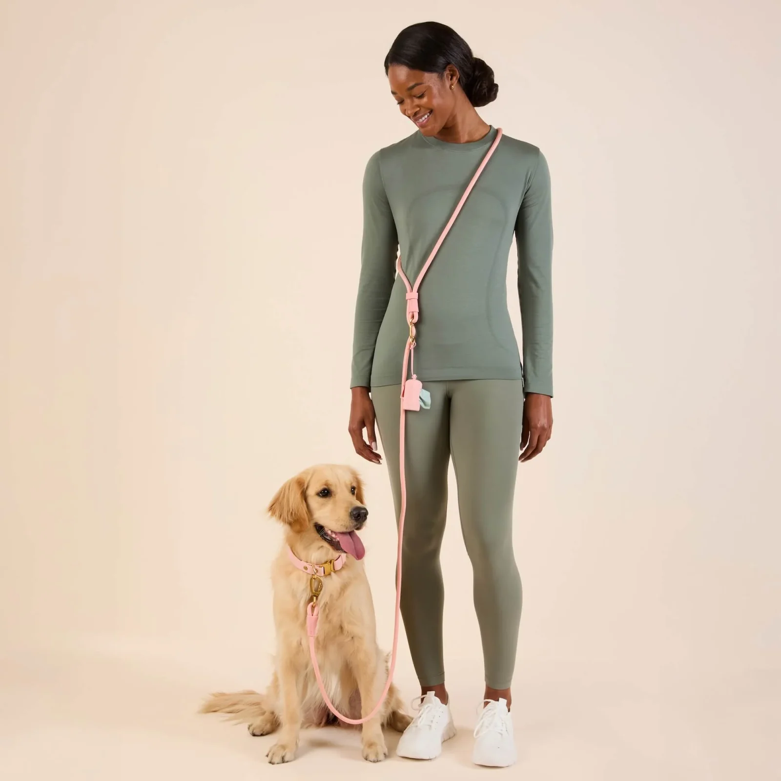 Active Hands-Free Dog Leash, Shell - Image 2