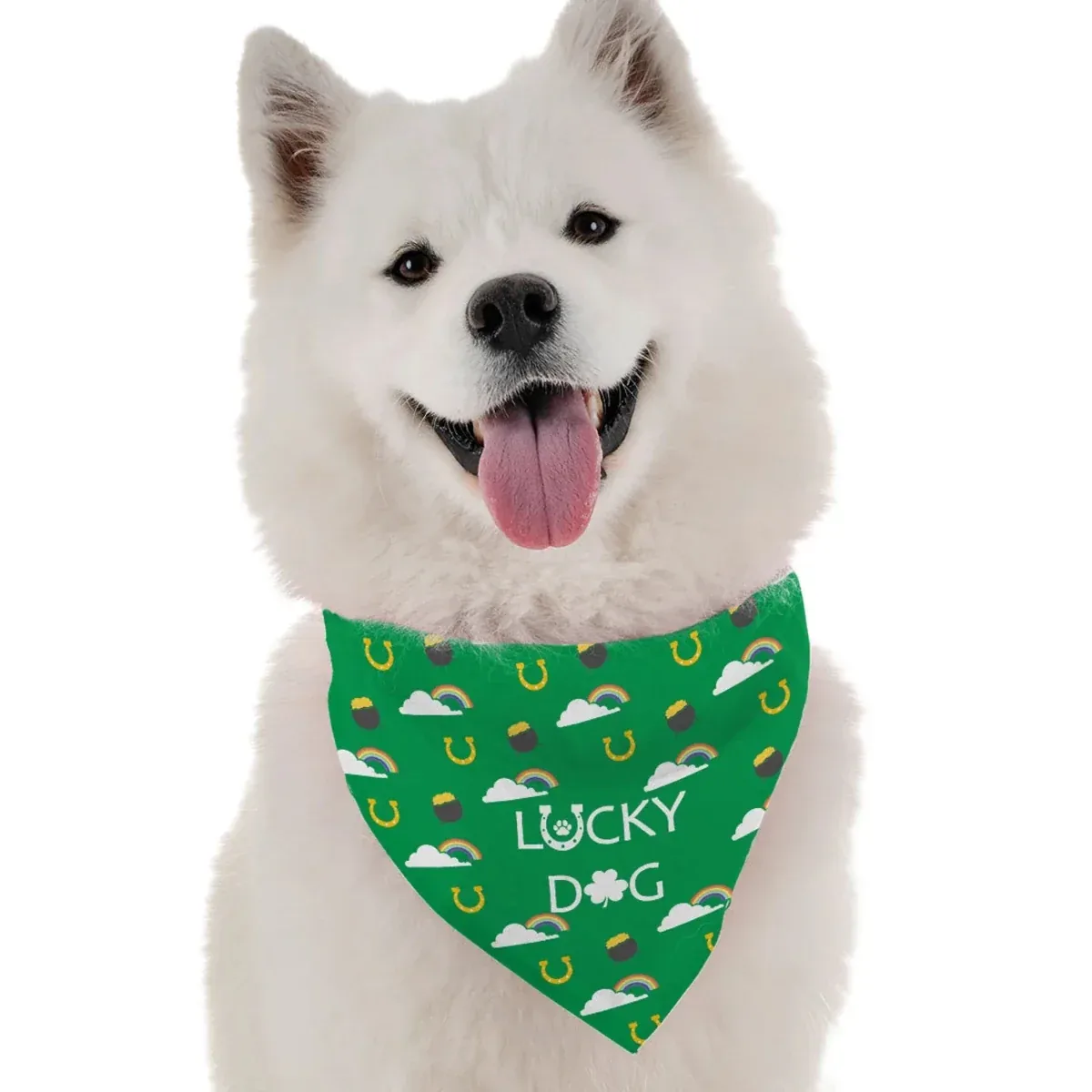 Lucky Dog Bandana by BanDoggie - Holiday Shamrock Pet Bandana - Image 2