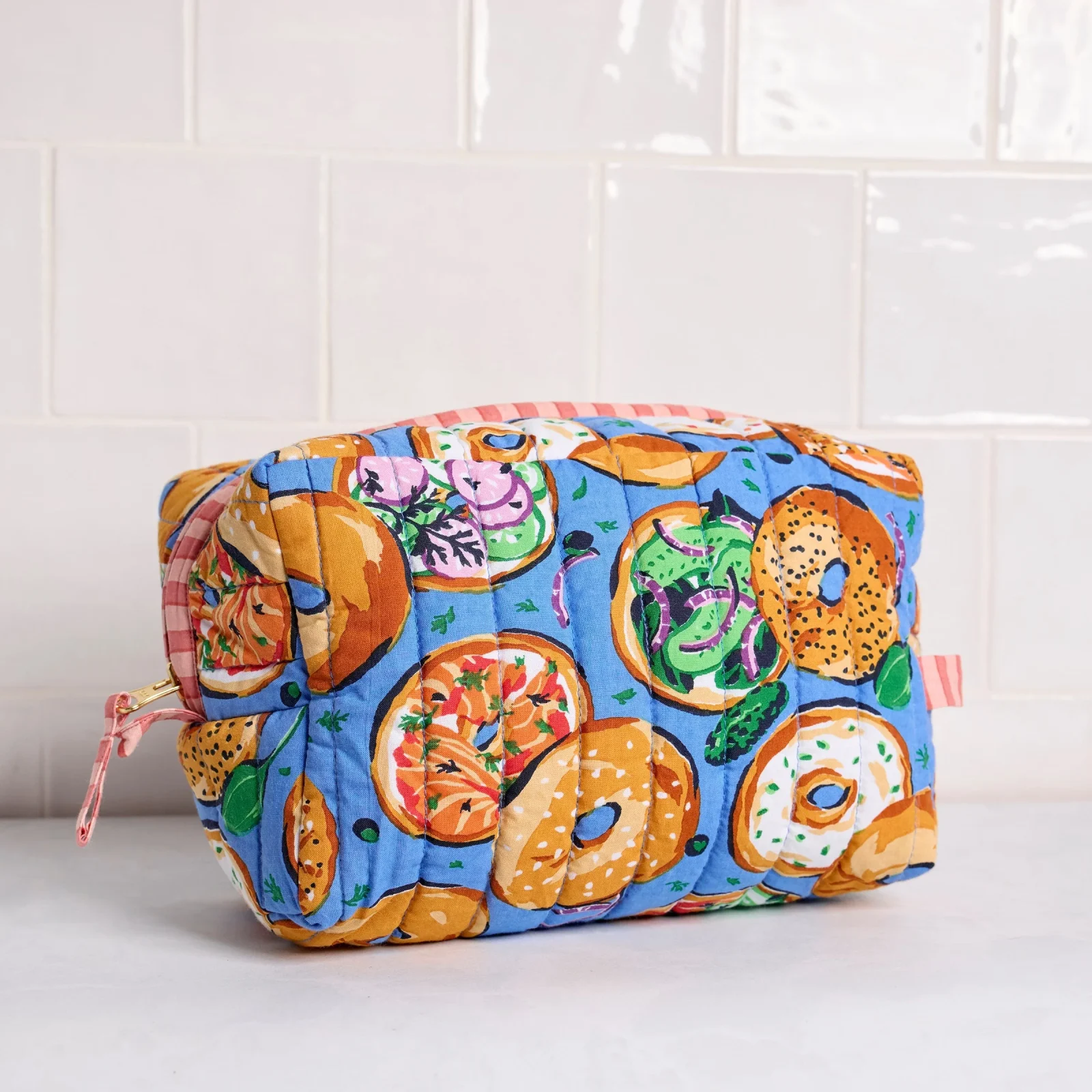 Printfresh Bagels & Schmear Quilted Pouch