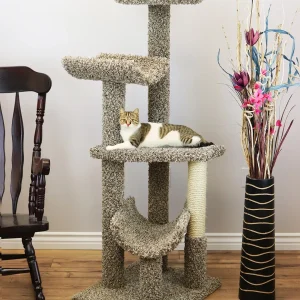 Multi-Level Solid Wood Cat Gym for Large & Active Cats | Durable Indoor Tower