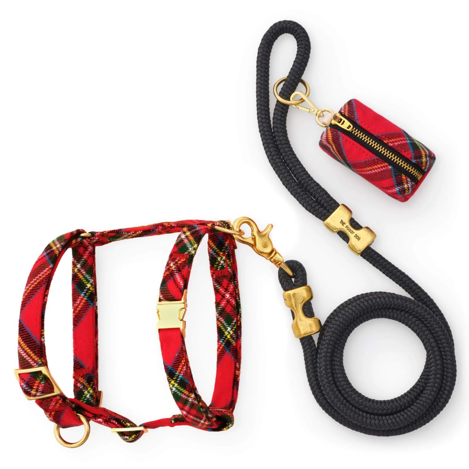 Tartan Plaid Flannel Harness Walk Set