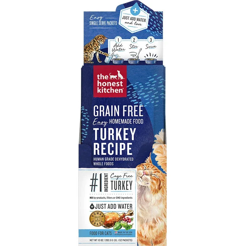 Honest Kitchen Cat Grain-Free Dehydrated Turkey, 1 oz each, Case of 10