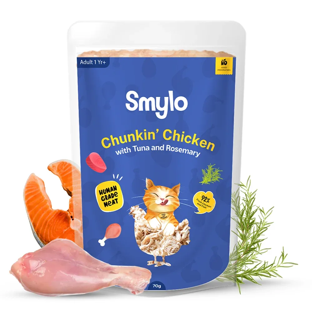 Smylo Adult Chicken Tuna & Rosemary, Fresh & No-Preservative Wet Cat Food