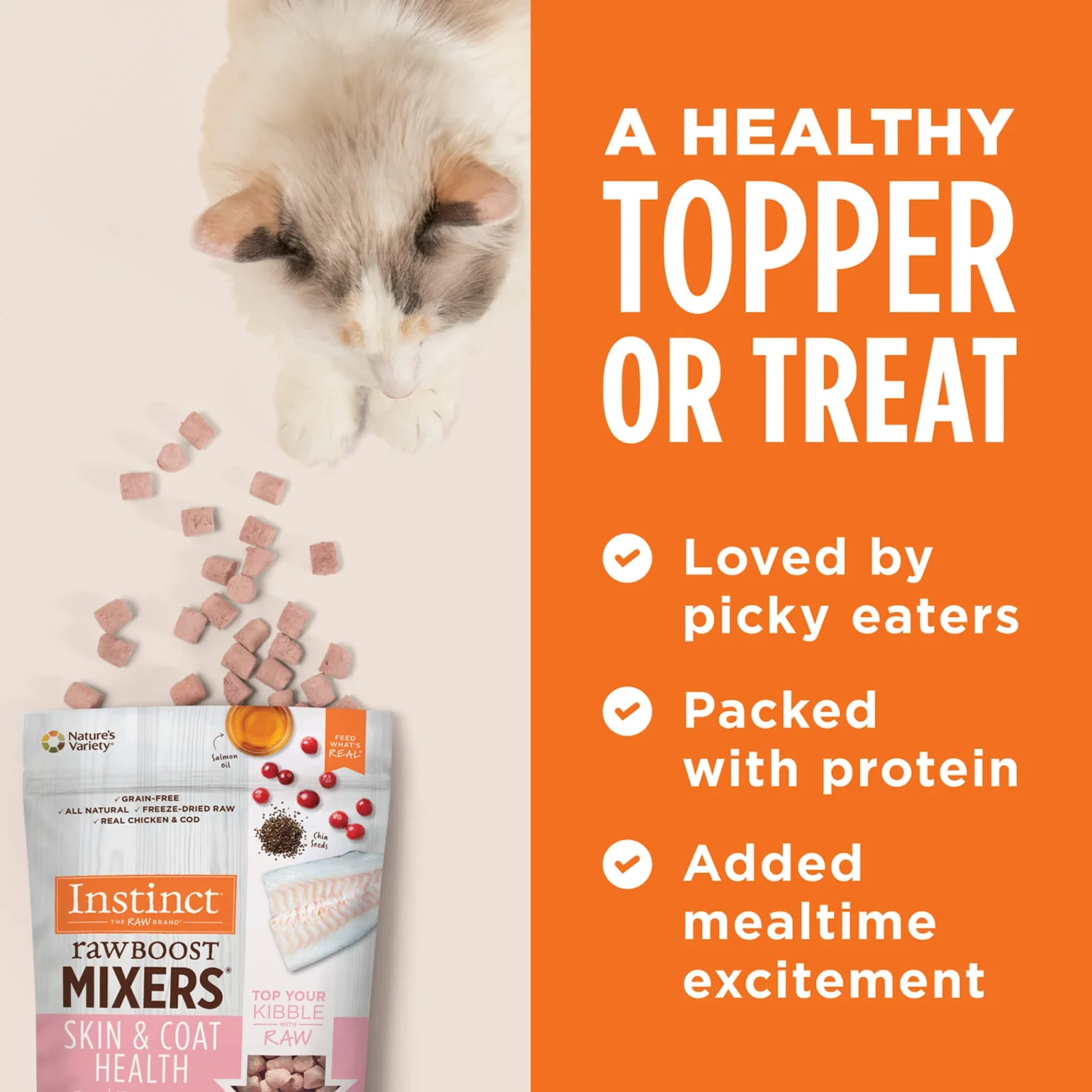Instinct Raw Boost Mixers Skin & Coat Health Topper for Cats - Image 2