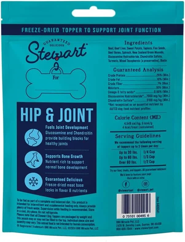Stewart Healthy Hips Beef Sweet Potato with Glucosamine Freeze-Dried Dog Food Topper or Treats - Image 2