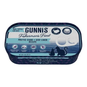 Gunni's Pet Grain-Free Wet Cat Food - Arctic Char and Cod Liver, 3 oz each, Case of 17
