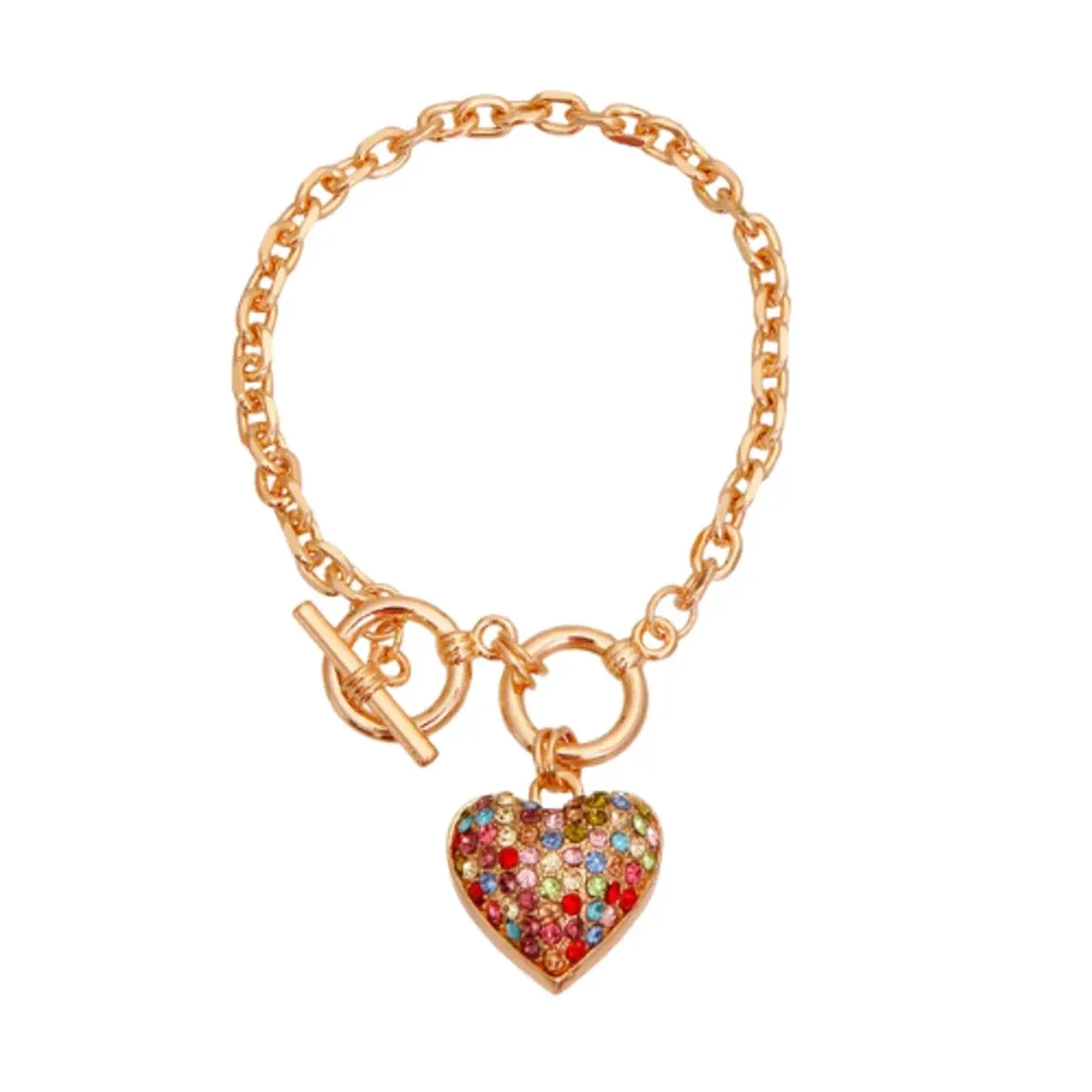 Gold Chain 3D Multi-Color Heart Dog Necklace - Image 2