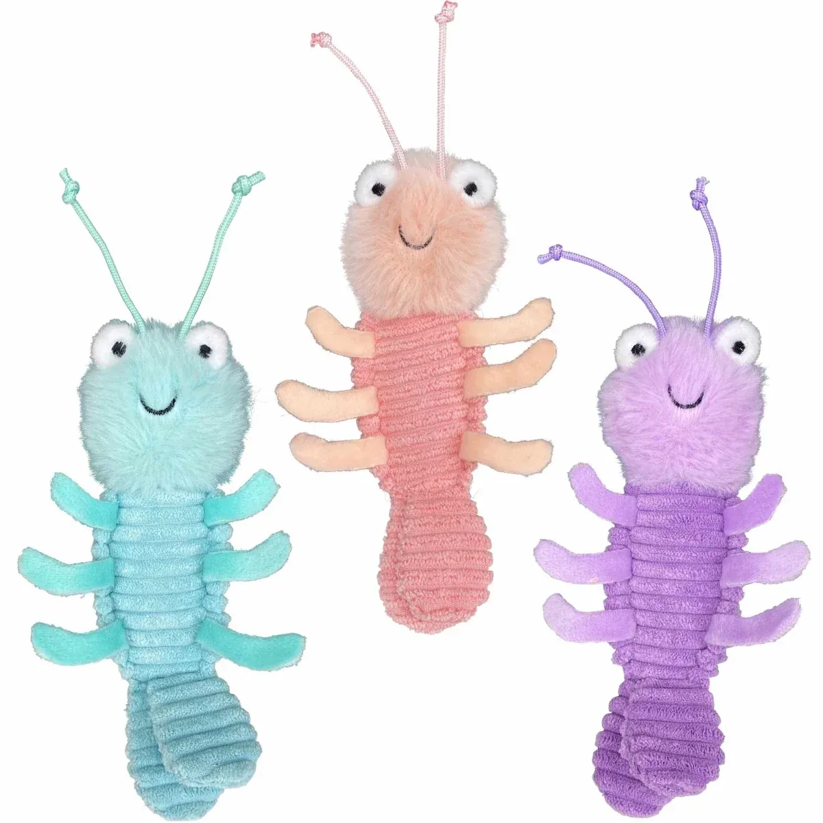 Multipet Margaritaville Mini Gumbo Shrimp Plush Dog Toy Assorted 6 in - Image 2