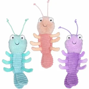 Multipet Margaritaville Mini Gumbo Shrimp Plush Dog Toy Assorted 6 in