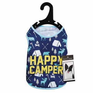 Zack & Zoey Happy Camper Dog Tank Top, X-Small to X-Large