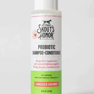 Skout's Honor Probiotic Pet Shampoo + Conditioner Sunkissed Coconut 16 oz