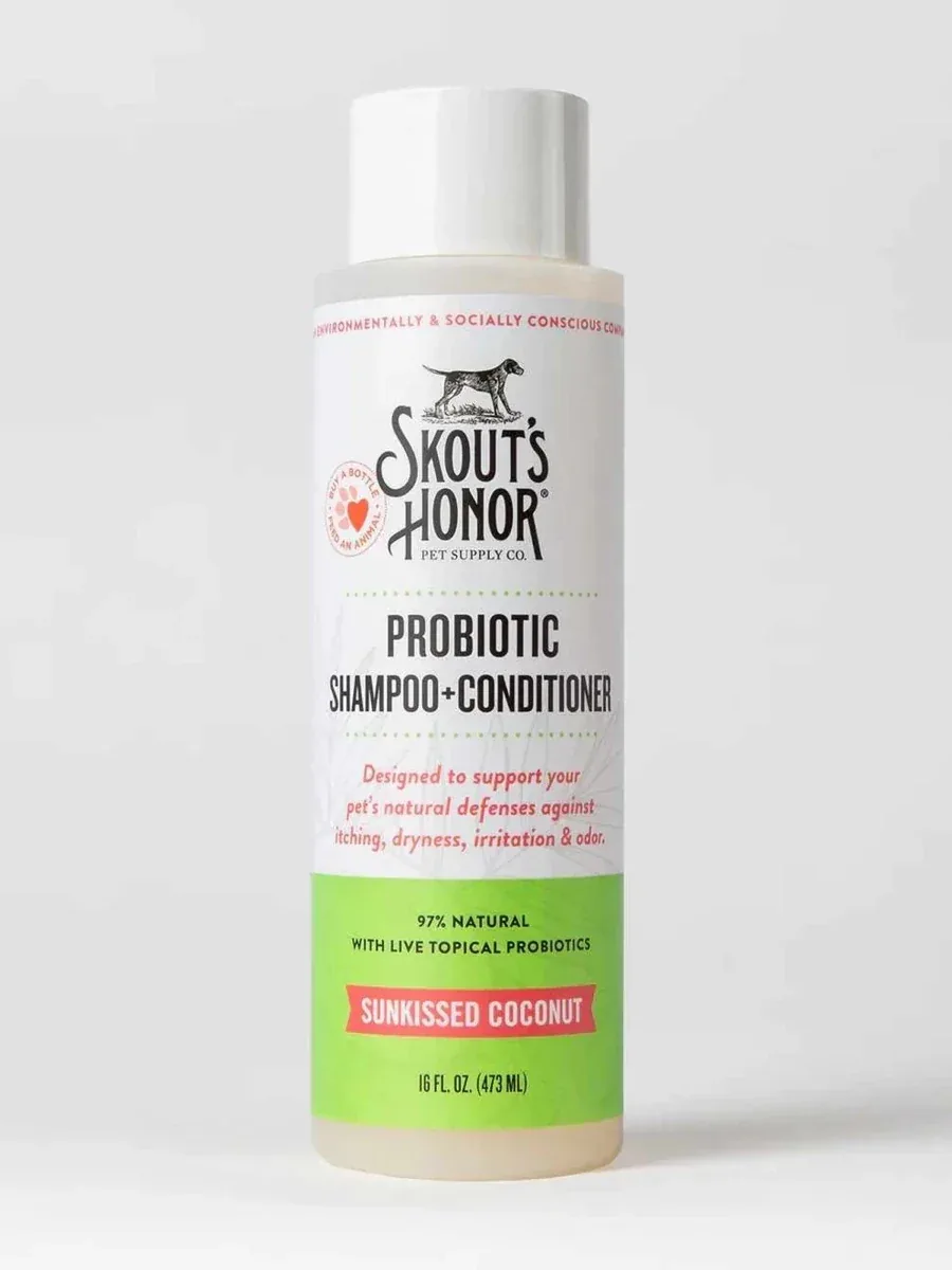 Skout's Honor Probiotic Pet Shampoo + Conditioner Sunkissed Coconut 16 oz