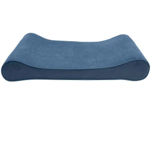 Furhaven Microvelvet Luxe Lounger Memory Top Pet Bed - Stellar Blue (Giant)