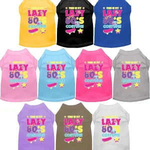Halloween Costume Cat or Dog Shirt for Pets "Lazy 80's Costume"