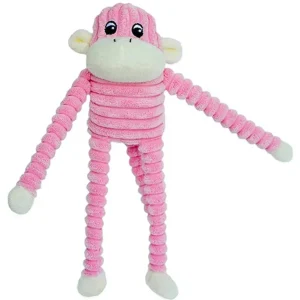 ZippyPaws Spencer Crinkle Monkey Pink Small