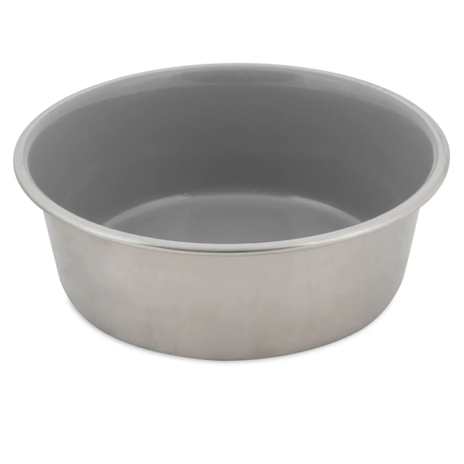 Petmate Painted Stainless Steel Bowl Sleet, Gray 4 Cup