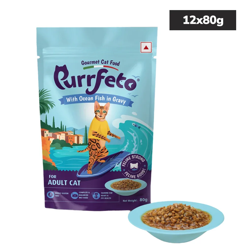 Purrfeto Ocean Fish in Gravy Adult Cat Wet Food - Image 2