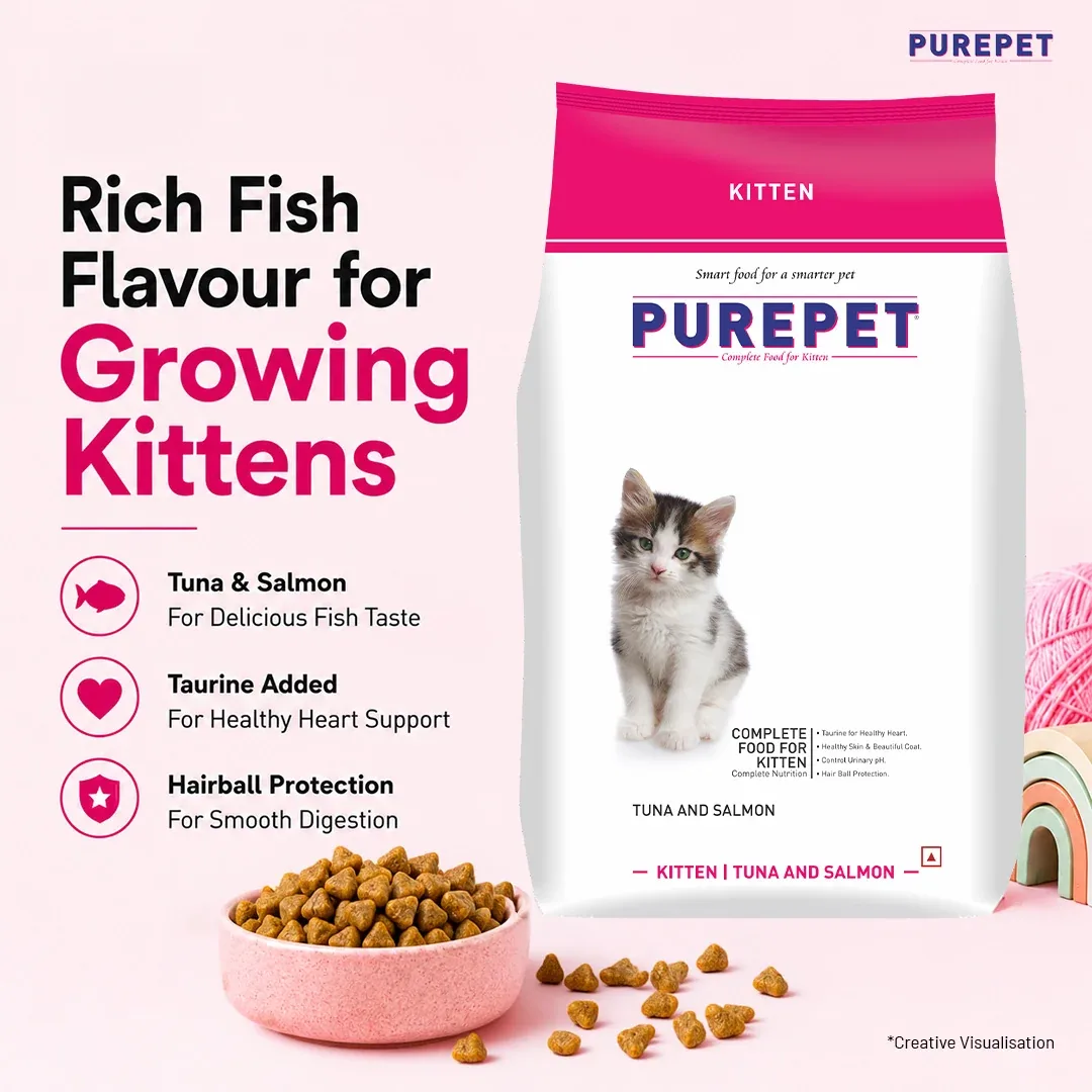 Purepet Tuna and Salmon Kitten Cat Dry Food - Image 2