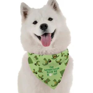 BanDoggie The Leprechaun Made Me Do It Dog Bandana - St. Patrick's Day Microfiber Pet Bandana