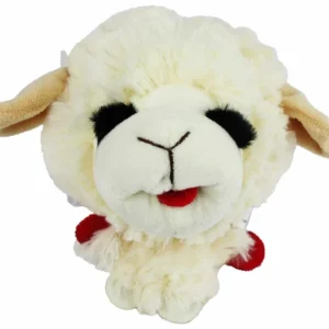 Multipet Lamb Chop Knobby Noggins Plush Dog Toy 5 in