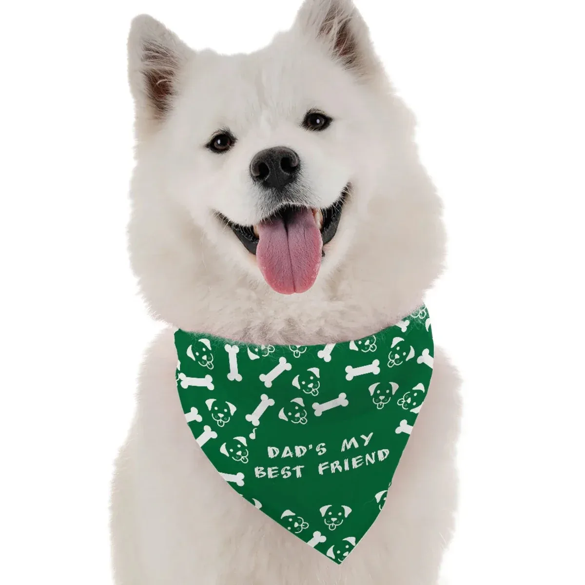 BanDoggie Dad's My Best Friend Dog Bandana - Soft Microfiber Father's Day Pet Bandana, Made in USA - Image 2