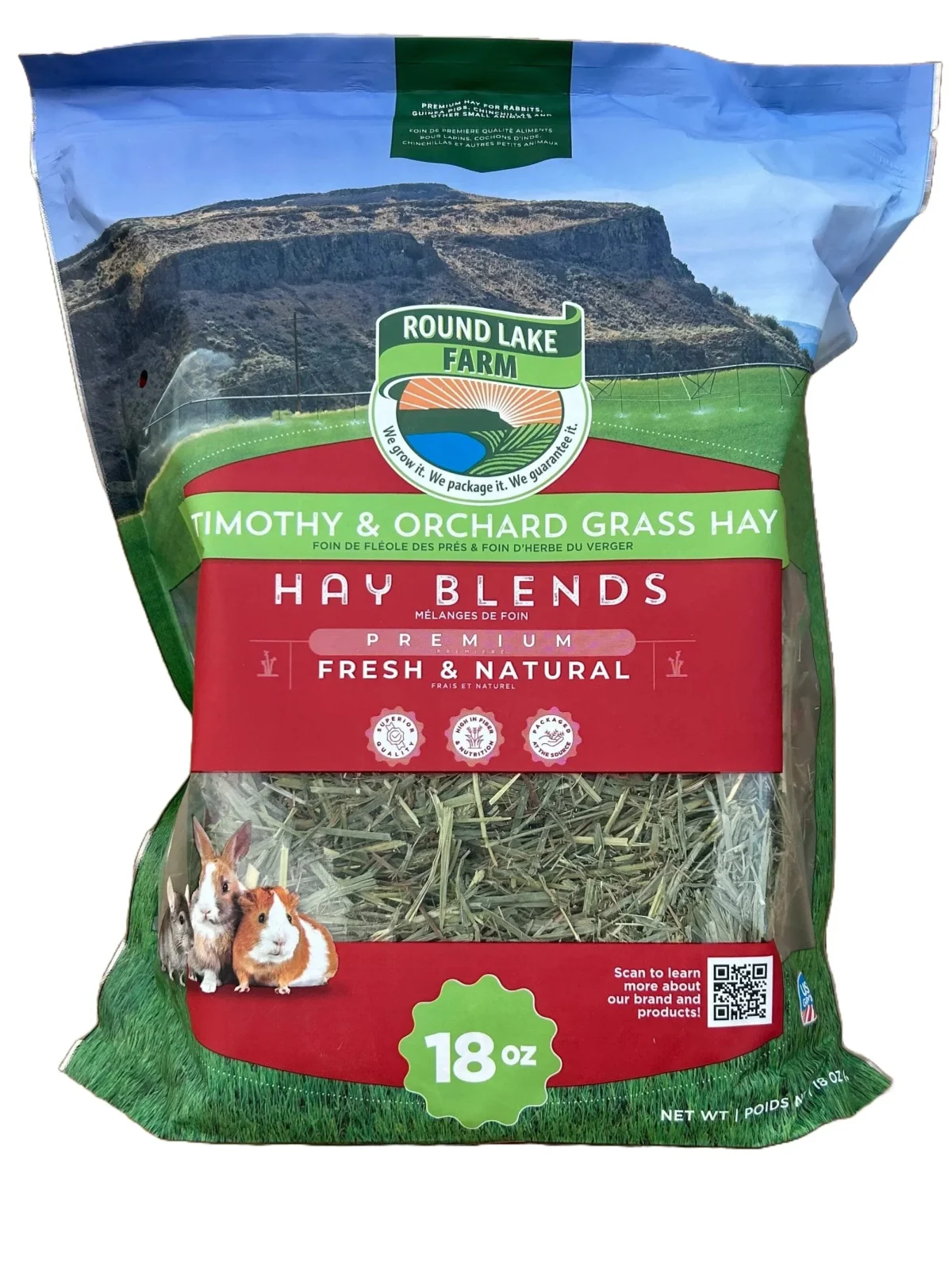Round Lake Farms Timothy and Orchard Grass Hay Blends Small Animal Treats