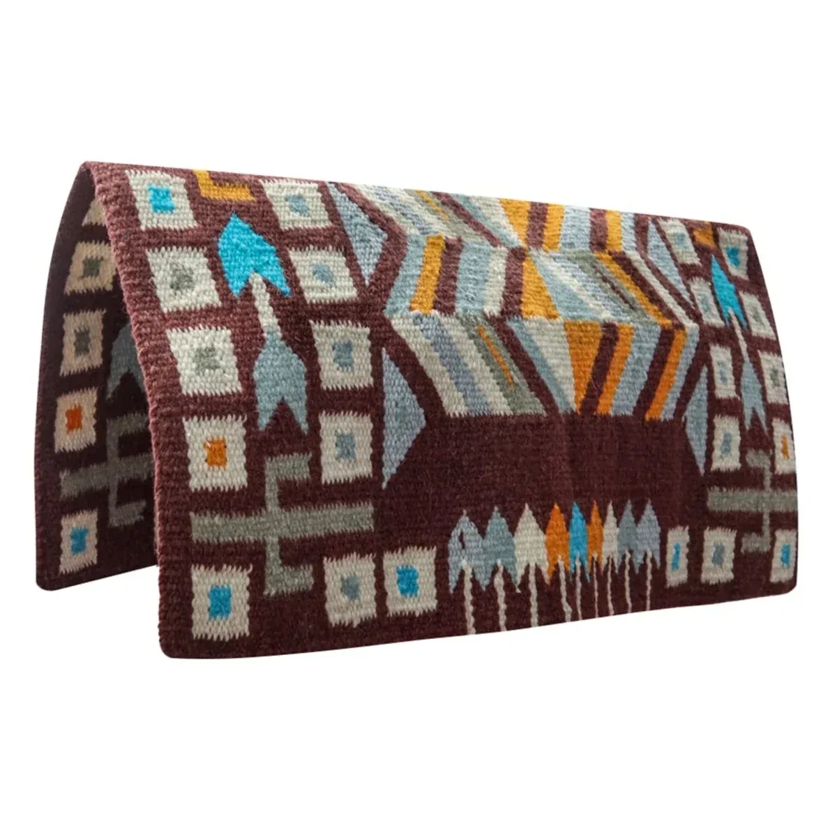 TuffRider Laramie Western Woven Saddle Blanket- Brown/Rust- 34 x 38 - Image 2
