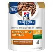 Hill's Prescription Diet c/d Multicare + Metabolic Urinary Care Stew with Vegetable, Tuna, & Chicken Wet Cat Food