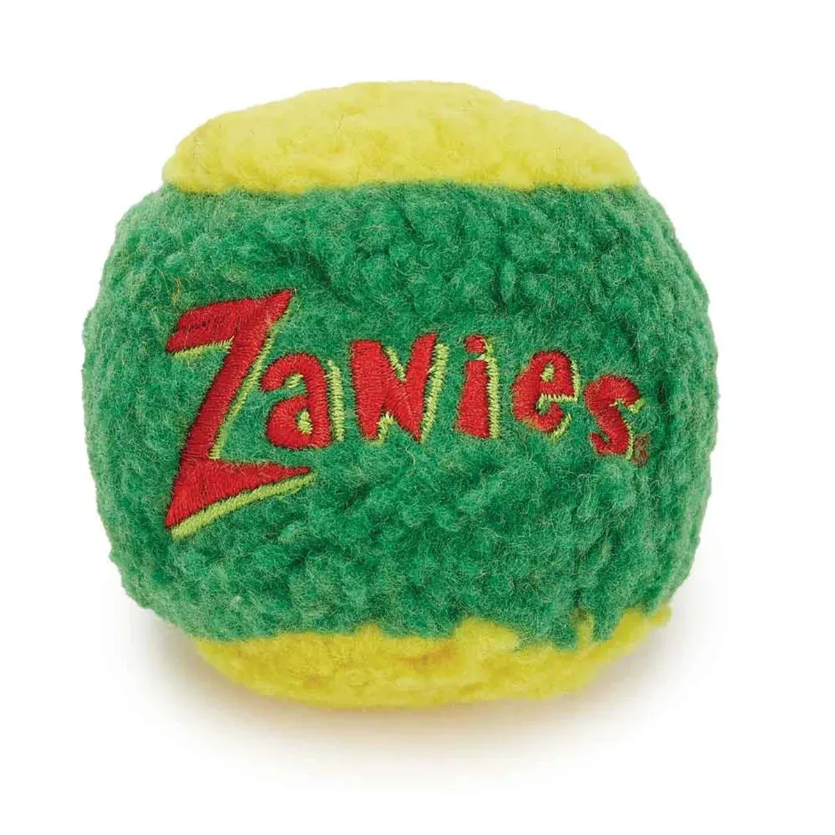 ZA Shaggy Squeaker Ball Grn-Ylw - Image 2