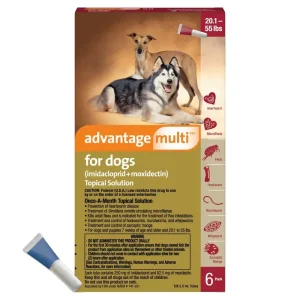 Advantage Multi for Dogs, Topical Solution with Imidacloprid and Moxidectin for Flea and Worm Control, Suitable for Small Breeds